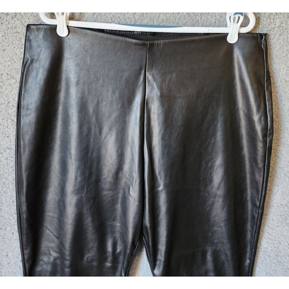 NEW Old Navy Women's Extra High-Rise‎ Skinny Faux Leather Pants Black Plus Sz 20 - Picture 2 of 16